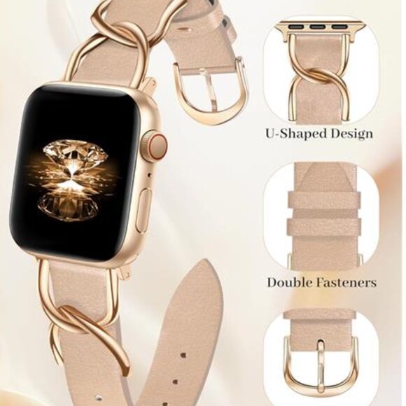 NEW Slim Leather Stylish Apple Watch Band